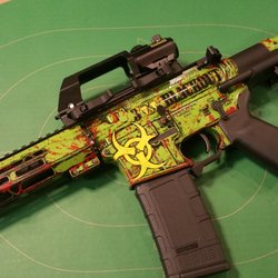 2AR Tactical Custom Guns - Zombie AR Pistol 7.5" AR-15 Cerakoted AR-15 Custom Built AR Pistol FosTech Echo ARII Trigger 2AR tactical Custom Guns