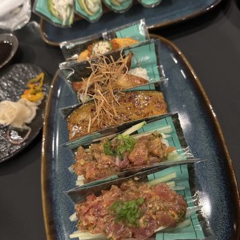 The Nori - Blue Crab, Spicy Salmon, Uni + Ikura, Unagi, Eggplant, and Spicy Tuna - Sushi Bars Near Me - Las Vegas, Nevada The Nori - Blue Crab, Spicy Salmon, Uni + Ikura, Unagi, Eggplant, and Spicy Tuna - Sushi Bars Near Me - Las Vegas, Nevada