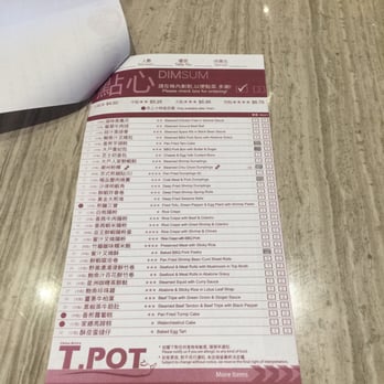 T.Pot China Bistro - The second page of the 3-page dim sum menu. - Dim Sum Near Me - Calgary, Alberta T.Pot China Bistro - The second page of the 3-page dim sum menu. - Dim Sum Near Me - Calgary, Alberta