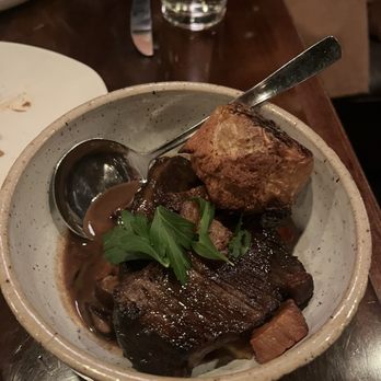 Odd Duck - Beef short rib with carrot, potato, and pork belly.  Plus a little cornbread! - New American Near Me - Milwaukee, Wisconsin