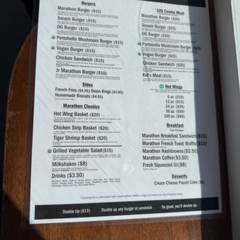 Marathon Burger - Menu - Burgers Near Me - Los Angeles, California Marathon Burger - Menu - Burgers Near Me - Los Angeles, California