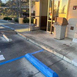 Exterior outside entrance of McDonald's - Fire hazard - Alpine, California Exterior outside entrance of McDonald's - Fire hazard - Alpine, California
