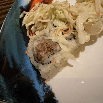 Yellowtail Japanese Restaurant & Lounge - Crispy Kalbi roll cross section - Japanese Near Me - Las Vegas, Nevada