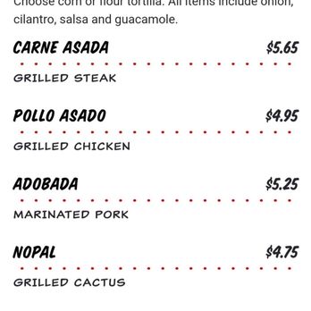 Los Tacos No 1 - Menu - Tacos Near Me - New York, New York Los Tacos No 1 - Menu - Tacos Near Me - New York, New York