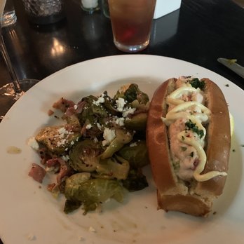 Park Tavern - Lobster roll with a side of Brussel sprouts - New American Near Me - El Paso, Texas Park Tavern - Lobster roll with a side of Brussel sprouts - New American Near Me - El Paso, Texas