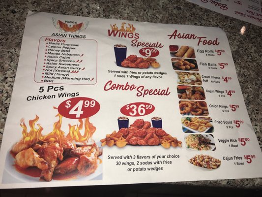 Menu photo 1 Wings & Asian Things Bakersfield, CA Menu photo 1 Wings & Asian Things Bakersfield, CA
