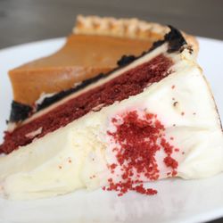 Red velvet cheese cake & pumpkin pie, Out of this world, so delicious .