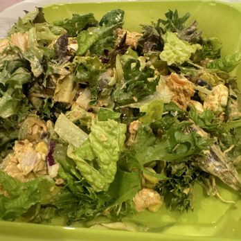 Salata - Salata mix, tomatoes, black beans, chickpeas, feta cheese, egg, jalapeños, salmon & spicy chipotle ranch. - Salad Near Me - Houston, Texas