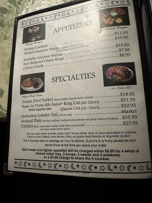 Menu photo 2 Dreamland Supper Club South Range, WI Menu photo 2 Dreamland Supper Club South Range, WI