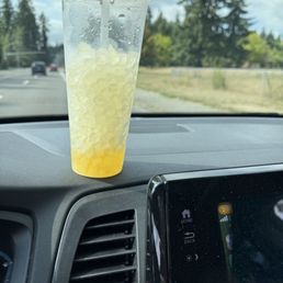 Mango breeze, tons of ice:( Mango breeze, tons of ice:(