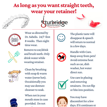 Sturbridge Orthodontics - Retainer instruction sheet - Orthodontists Near Me - Sturbridge, Massachusetts Sturbridge Orthodontics - Retainer instruction sheet - Orthodontists Near Me - Sturbridge, Massachusetts