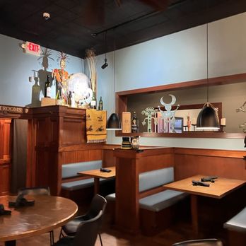 Stokes - a restaurant with wooden booths and tables - Tex-Mex Near Me - Omaha, Nebraska Stokes - a restaurant with wooden booths and tables - Tex-Mex Near Me - Omaha, Nebraska