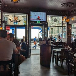 George IV Bar - Inside, looking out.