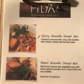 Pilya! Basta Cuisine - Soup Menu - Filipino Near Me - Panglao, BOH Pilya! Basta Cuisine - Soup Menu - Filipino Near Me - Panglao, BOH