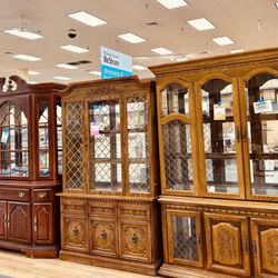 Habitat for Humanity ReStore - Breakfronts. Some in very good condition with dovetail drawers
