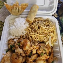 Dragon and Phoenix Lunch Combo (takeout does not include soup) Total with tip: $16 Dragon and Phoenix Lunch Combo (takeout does not include soup) Total with tip: $16