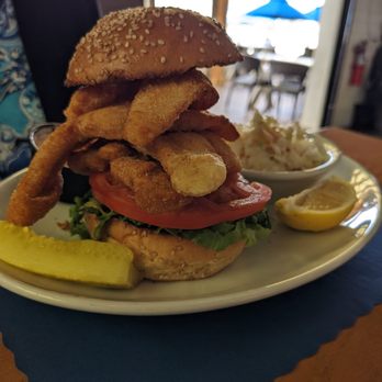 Marina Grille - Flounder Sandwich - Seafood Near Me - Belmar, New Jersey