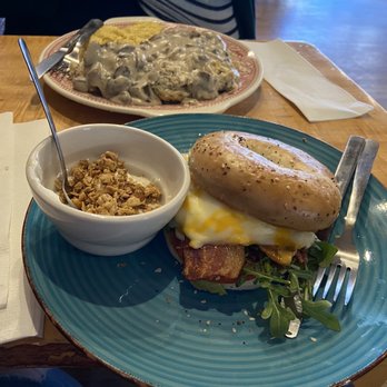 Sacred Grounds - Everything bagel sandwich - Coffee & Tea Near Me - Edwardsville, Illinois