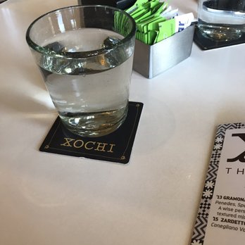 Xochi - Agua fria and sensible branded coaster - Mexican Near Me - Houston, Texas Xochi - Agua fria and sensible branded coaster - Mexican Near Me - Houston, Texas