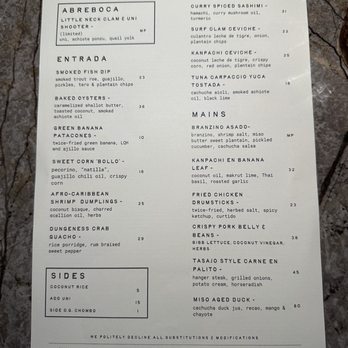 Si! Mon - Menu - Latin American Near Me - Los Angeles, California