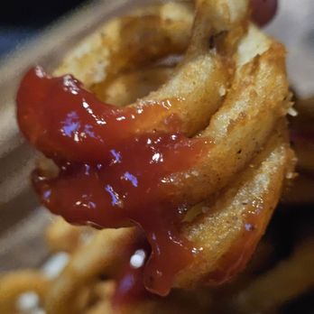 Corned Beef - Close-up of the Spiral Fries with ketchup. - American Near Me - Roanoke, Virginia