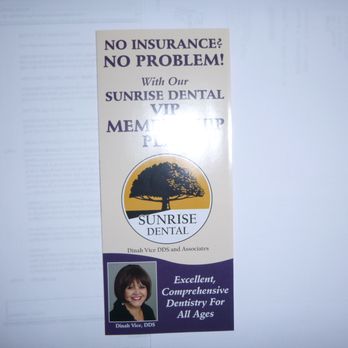 Sunrise Dental - VIP membership hand-out - General Dentistry Near Me - Cary, North Carolina