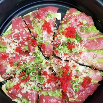 Yahao Asian Cuisine - Sushi pizza, tuna. Wow. Great great dish! - Sushi Bars Near Me - Great Neck, New York Yahao Asian Cuisine - Sushi pizza, tuna. Wow. Great great dish! - Sushi Bars Near Me - Great Neck, New York