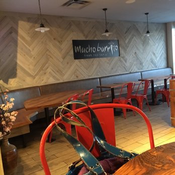 Mucho Burrito Fresh Mexican Grill - Front seating area w/ TV - Mexican Near Me - Edmonton, Alberta