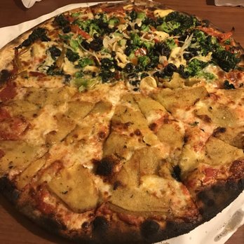 Modern Apizza - Half Veggie Bomb and half Eggplant - Pizza Near Me - New Haven, Connecticut