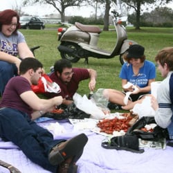 The Fly - Crawfish picnic - because they were already boiled.  These are Big Fisherman crawfish we enjoyed at the Fly.