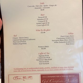 Casa Mia Trattoria - Menu - Italian Near Me - North Miami, Florida Casa Mia Trattoria - Menu - Italian Near Me - North Miami, Florida
