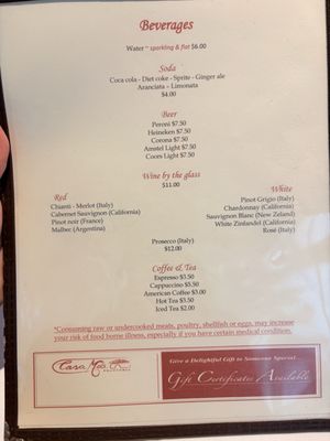 Menu photo 1 Casa Mia Trattoria North Miami, FL Menu photo 1 Casa Mia Trattoria North Miami, FL