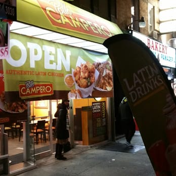 Pollo Campero - Store front at night - Fast Food Near Me - Sunset Park, New York