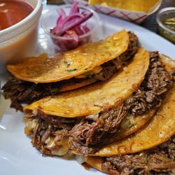 King's Tacos - Quesabirria Tacos with Consomme