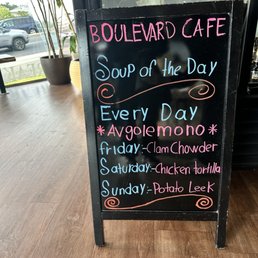 Soup of the day menu Soup of the day menu
