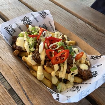 Winter Wonderland - Pulled chicken loaded fries from Only Jerkin 4/5 - Amusement Parks Near Me - London, XGL
