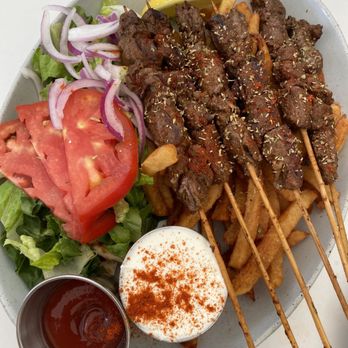 Mandolin Aegean Bistro - Beef Souvlaki - Mediterranean Near Me - Miami, Florida