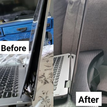 Reparo de notebook antes e depois