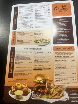 Menu photo 2 The Carolina Tavern Murrells Inlet, SC