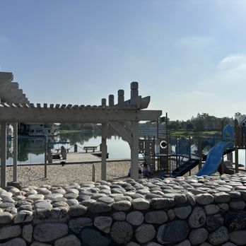 North Lake Park - View of the playground from the bridge. - Parks Near Me - Irvine, California