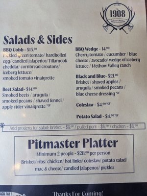 Menu photo 4 1908 Barbecue and Bourbon Twisp, WA Menu photo 4 1908 Barbecue and Bourbon Twisp, WA