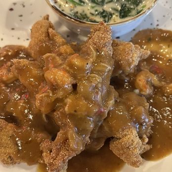 Quebedeaux's Boudin & Cracklins - Fried catfish with crawfish ettouffe - Cajun/Creole Near Me - Alexandria, Louisiana Quebedeaux's Boudin & Cracklins - Fried catfish with crawfish ettouffe - Cajun/Creole Near Me - Alexandria, Louisiana