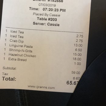 IJ Canns American Grille - Getting charged for extra bread! WTF! - American Near Me - Winchester, Virginia