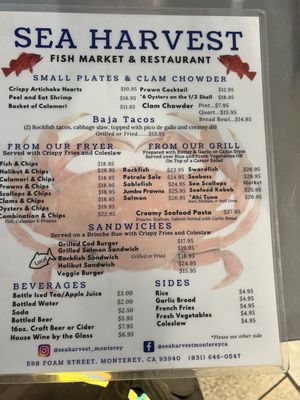 Menu photo 6 Sea Harvest Monterey, CA Menu photo 6 Sea Harvest Monterey, CA