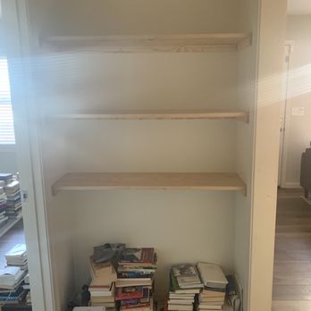 JJC Electrical Contractors - Shelving for books in a hallway nook. - Electricians Near Me - Oakland, California JJC Electrical Contractors - Shelving for books in a hallway nook. - Electricians Near Me - Oakland, California