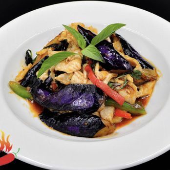Thai St Cafe - Centennial - Eggplant: choice of meat, eggplant, basil, garlic bell peppers, thai brown sauce - Thai Near Me - Las Vegas, Nevada Thai St Cafe - Centennial - Eggplant: choice of meat, eggplant, basil, garlic bell peppers, thai brown sauce - Thai Near Me - Las Vegas, Nevada