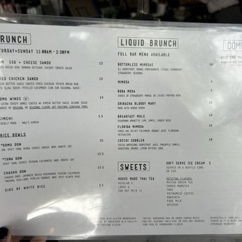 DOMU - Brunch menu - Ramen Near Me - Orlando, Florida