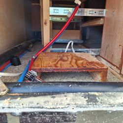 Texas RV Outlet - Hot water heater platform.