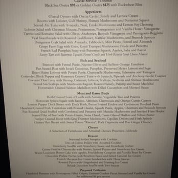 Gary Danko - Menu from Dec 2013 - New American Near Me - San Francisco, California