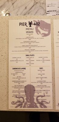 Menu photo 8 Pier 402 San Jose, CA